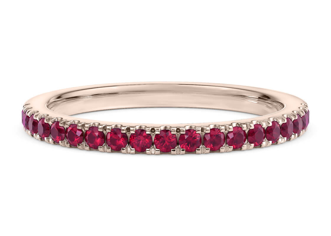 Vogue Ruby Rose Gold 18k Eternity Ring