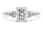 Florence Trilogy Rose Gold 18k Radiant Engagement Ring