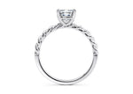 Ascot Solitaire Platinum Cushion Engagement Ring