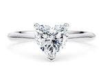 Iris Solitaire Platinum Heart Engagement Ring