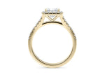 Battersea Halo Yellow Gold 18k Princess Engagement Ring