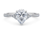 Gaia Vintage Platinum Pear Engagement Ring