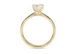 Delicacy Vintage Yellow Gold 18k Heart Engagement Ring