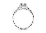 Jasmine Vintage Platinum Cushion Engagement Ring