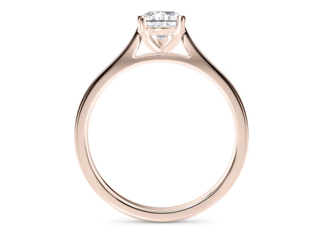 Contour Solitaire Rose Gold 18k Pear Engagement Ring