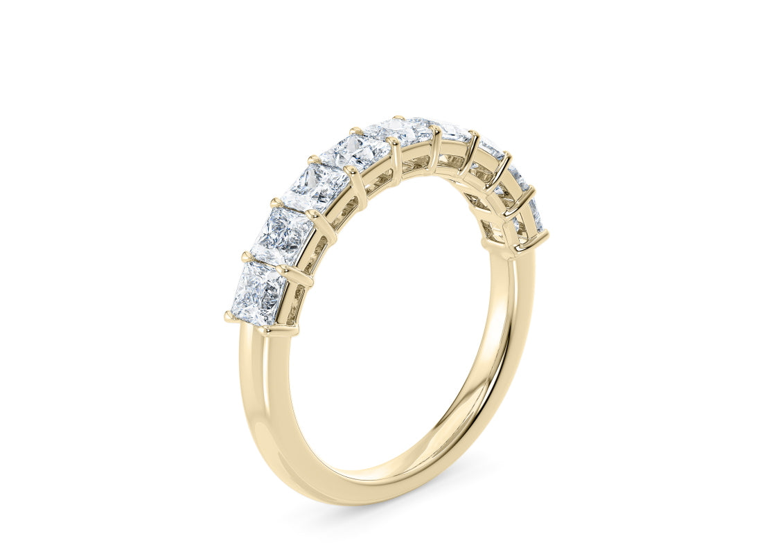 Regent Princess Half Yellow Gold 18k Lab Grown Eternity Ring