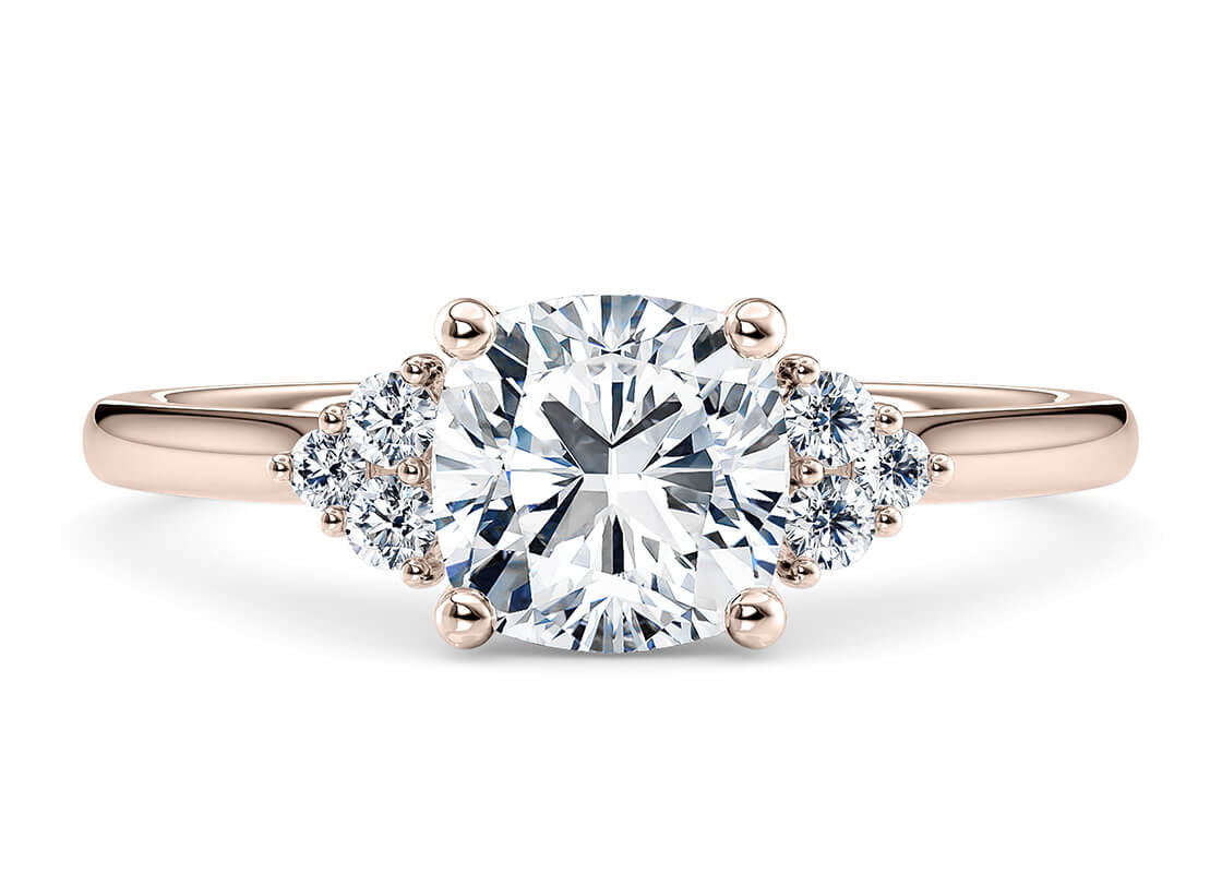 Rosa Vintage Rose Gold 18k Cushion Engagement Ring