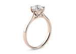 Contour Solitaire Rose Gold 18k Cushion Engagement Ring