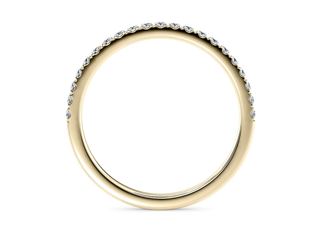 Vogue Yellow Gold 18k Half Set Eternity Ring