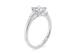 Alexandria Trilogy Platinum Princess Engagement Ring