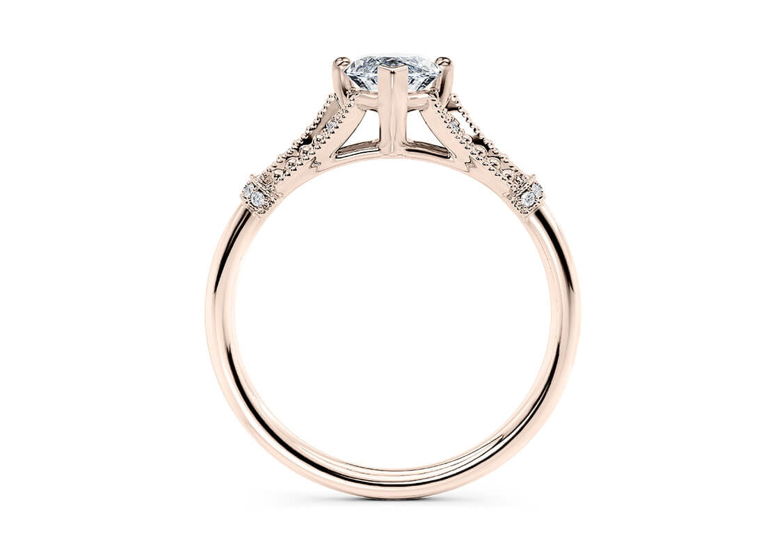 Jasmine Vintage Rose Gold 18k Marquise Engagement Ring