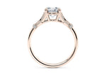 Jasmine Vintage Rose Gold 18k Round Engagement Ring