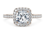 Aphrodite Halo Rose Gold 18k Cushion Engagement Ring