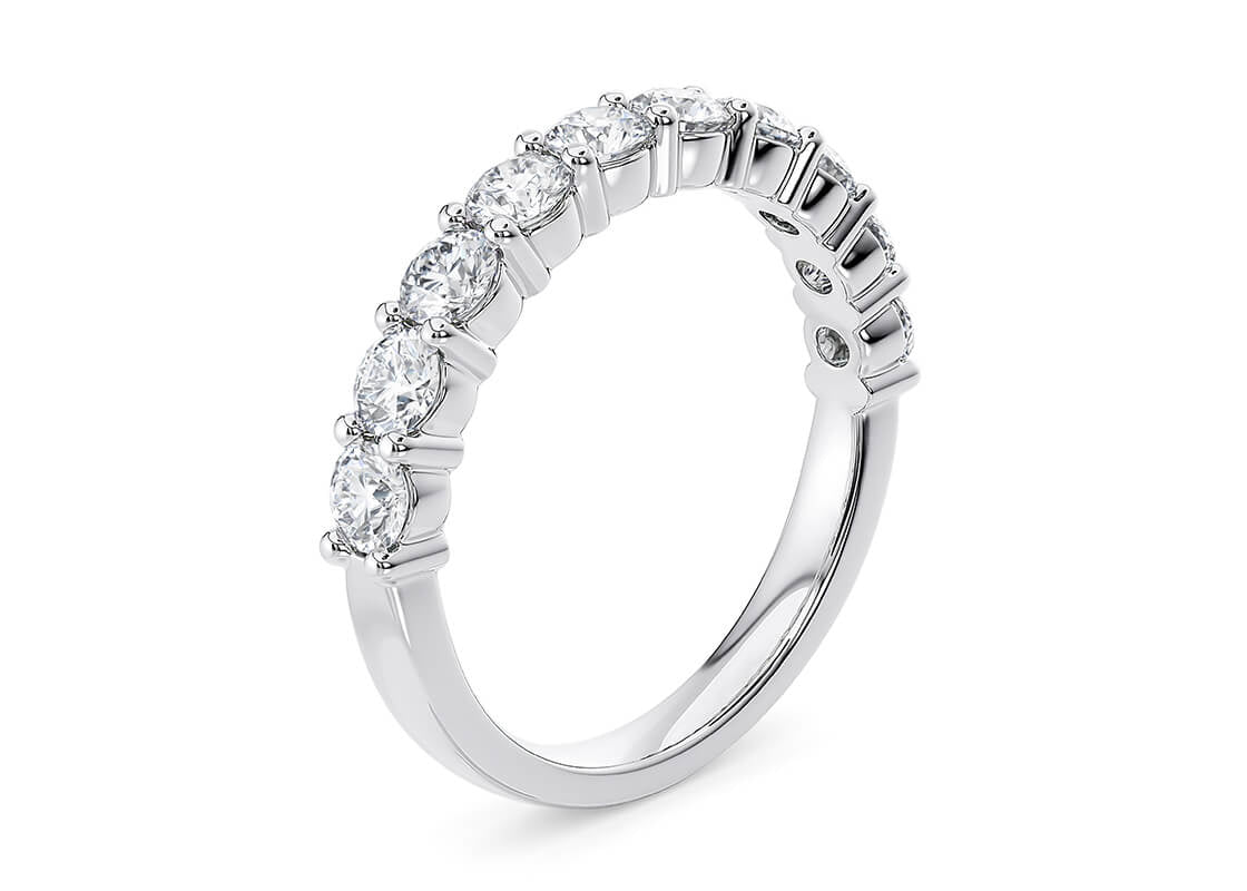 Mayfair Half Set White Gold 18k Lab Grown Eternity Ring