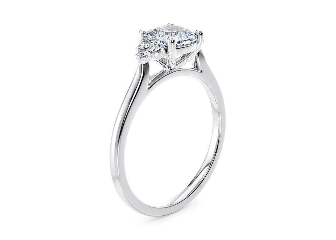 Rosa Vintage Platinum Cushion Engagement Ring
