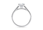 1477 Vintage Platinum Princess Engagement Ring