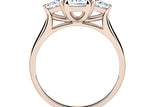 Barcelona Trilogy Rose Gold 18k Emerald Engagement Ring