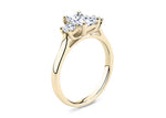 Roma Trilogy Yellow Gold 18k Emerald Engagement Ring