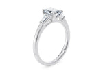 Alexandria Trilogy Platinum Emerald Engagement Ring