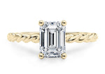 Ascot Solitaire Yellow Gold 18k Emerald Engagement Ring