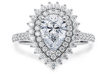 Berkeley Halo Platinum Pear Engagement Ring