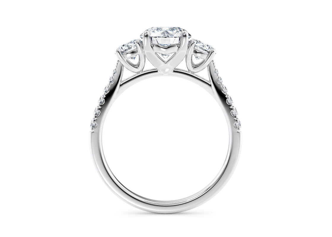 Lisbon Trilogy Platinum Round Engagement Ring