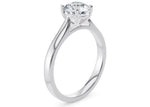 Contour Solitaire Platinum Round Engagement Ring