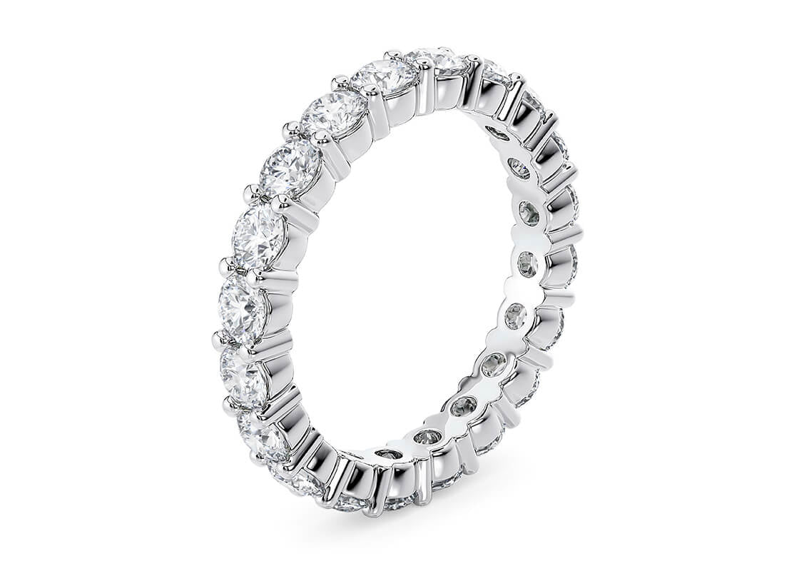 Mayfair Full Set White Gold 18k Lab Grown Eternity Ring
