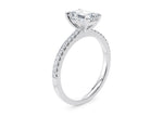 Aria Diamond Band White Gold 18k Radiant Engagement Ring