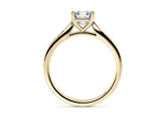 Victoria Diamond Band Yellow Gold 18k Asscher Engagement Ring