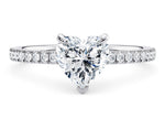 Aria Diamond Band Platinum Heart Engagement Ring