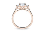 Roma Trilogy Rose Gold 18k Radiant Engagement Ring