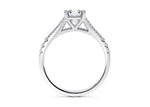 Oxford Diamond Band Platinum Asscher Engagement Ring