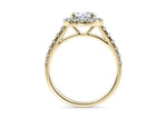 Medici Halo Yellow Gold 18k Round Engagement Ring