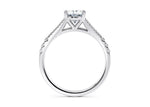 Oxford Diamond Band Platinum Oval Engagement Ring