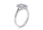 Hampstead Halo Platinum Emerald Engagement Ring