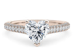 Bloomsbury Vintage Rose Gold 18k Heart Engagement Ring