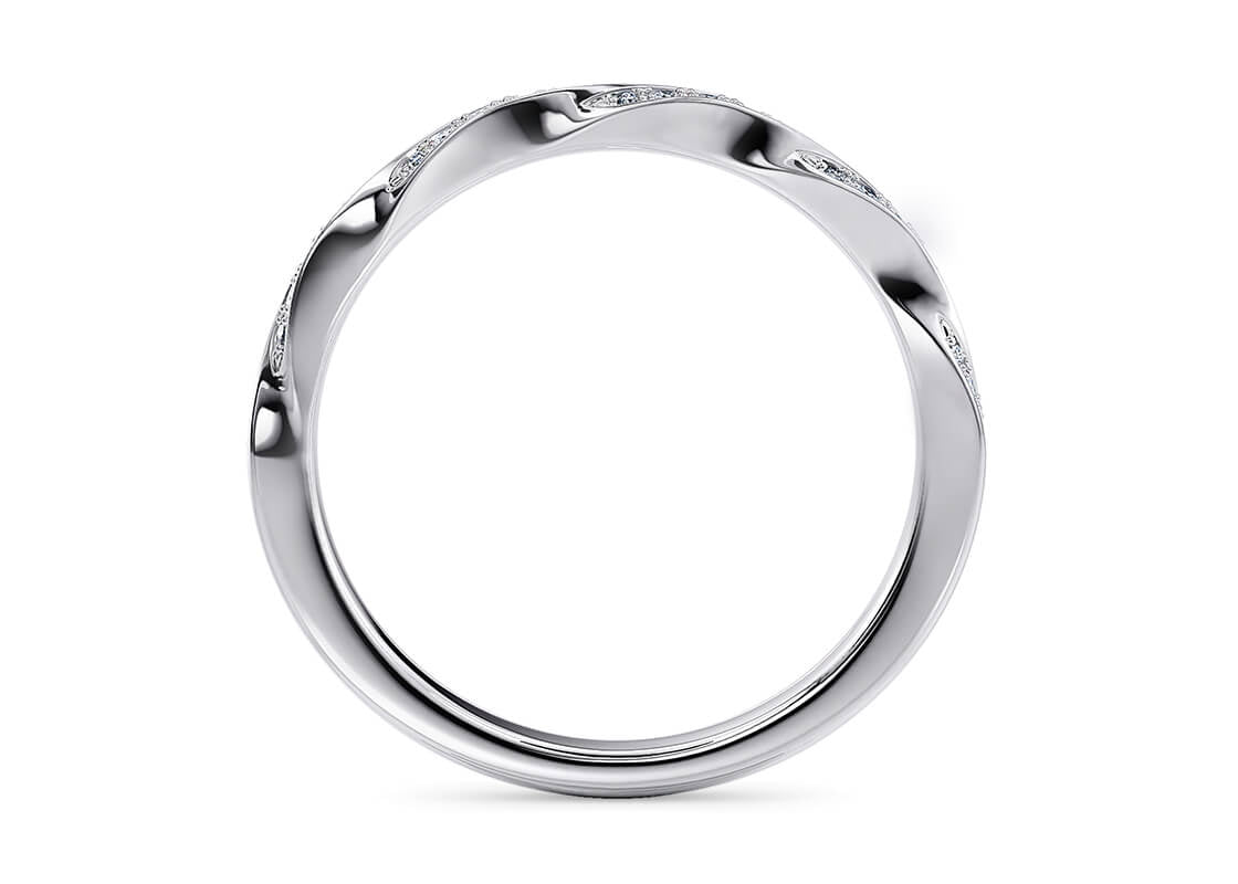 Marylebone White Gold 18k Half Set Eternity Ring