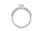 Lyra Diamond Band Platinum Radiant Engagement Ring