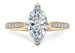 Victoria Diamond Band Yellow Gold 18k Marquise Engagement Ring