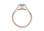 Battersea Halo Rose Gold 18k Oval Engagement Ring