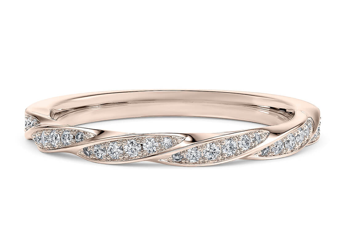 Marylebone Rose Gold 18k Half Set Eternity Ring