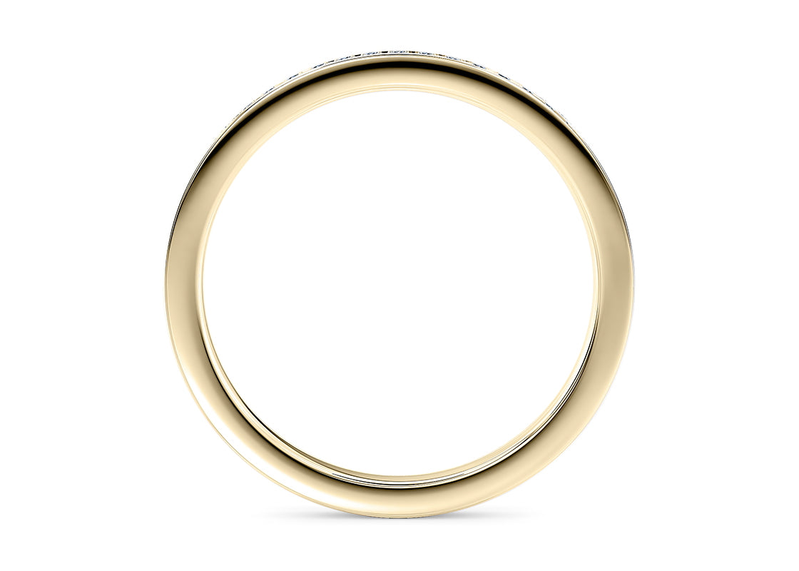 Paragon Lab Grown Yellow Gold 18k Half Set Eternity Ring