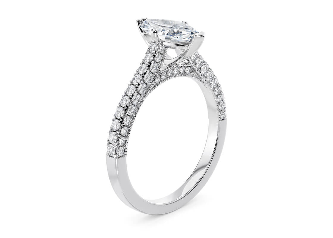 Bloomsbury Vintage Platinum Marquise Engagement Ring