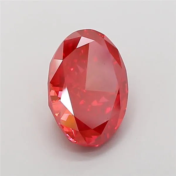 6.26ct Oval Lab Grown Diamond (Colour Fancy Vivid Red, Clarity VS1, IGI Certified)