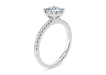 Aria Diamond Band White Gold 18k Cushion Engagement Ring