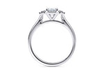 Rosa Vintage Platinum Emerald Engagement Ring