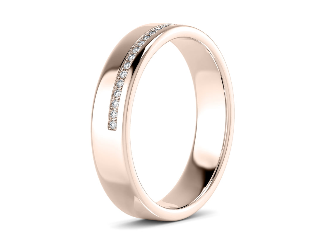 Andreas Rose Gold 18k Lab Grown Wedding Band