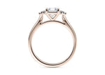 Rosa Vintage Rose Gold 18k Asscher Engagement Ring