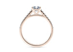 1477 Vintage Rose Gold 18k Radiant Engagement Ring